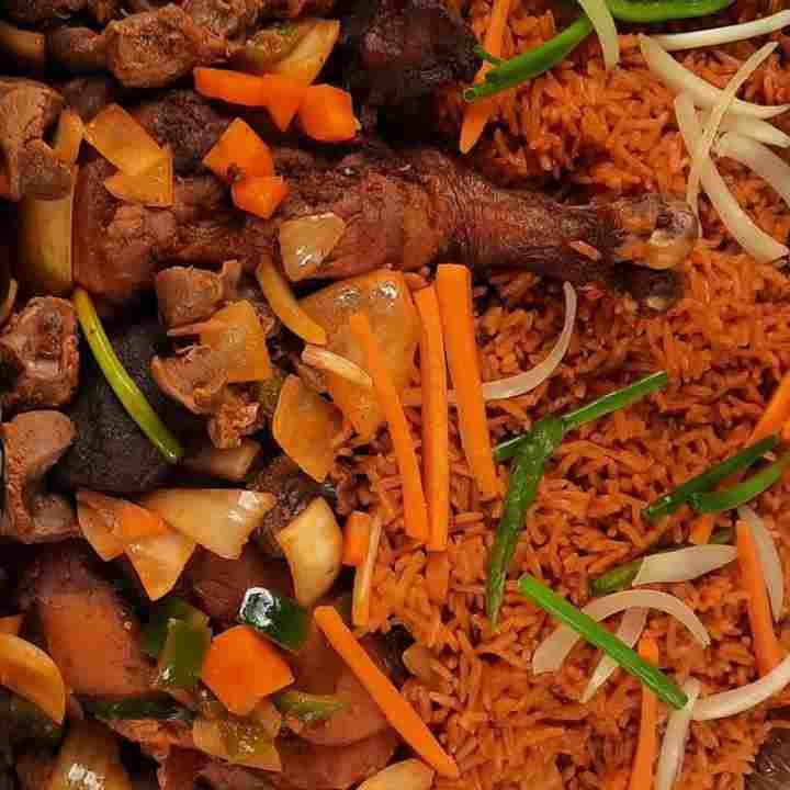 order tastiest hot veggie beef chicken jollof accra delivery